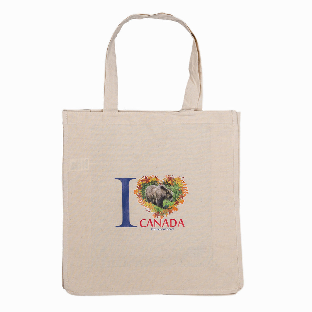 Eco Friendly cotton tote Bags-Black Bear