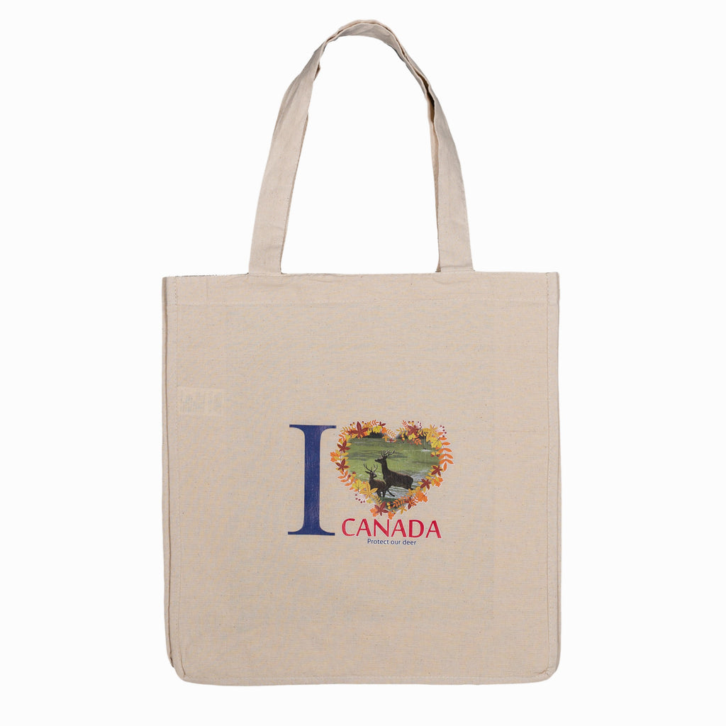 Eco Friendly cotton tote Bags-Black Bear
